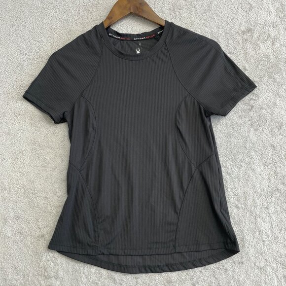 NWOT Spyder Active Women's S Black Short Sleeve Performance T-Shirt - Picture 3 of 8